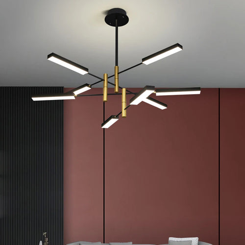 Moderner Kronleuchter mit minimalistischem nordischem Design und LED-Beleuchtung für den Innenbereich - vue 4 sur 10