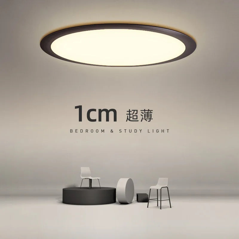 Moderne ultra-flache LED-Deckenleuchte im nordischen Stil - vue 3 sur 6