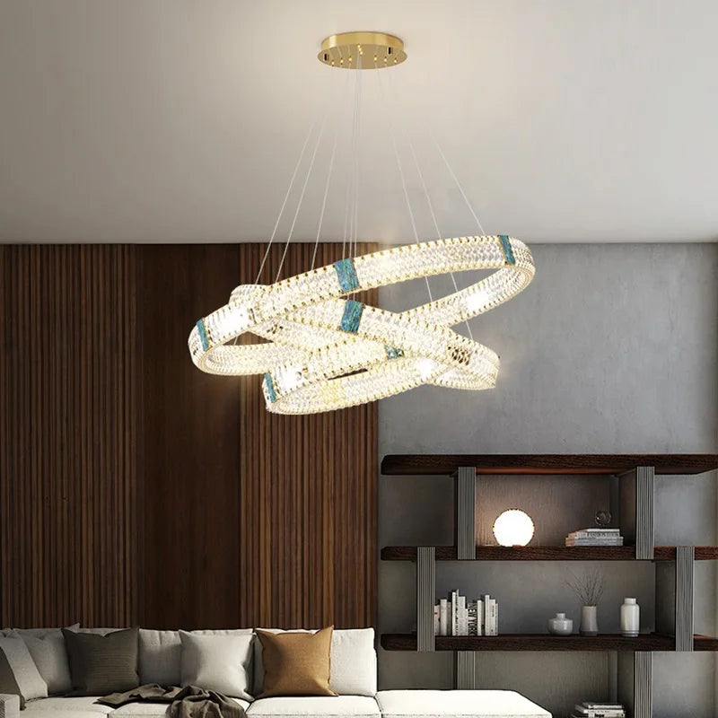 Moderne Kristall-Pendelleuchte für elegantes Interieur - vue 5 sur 16