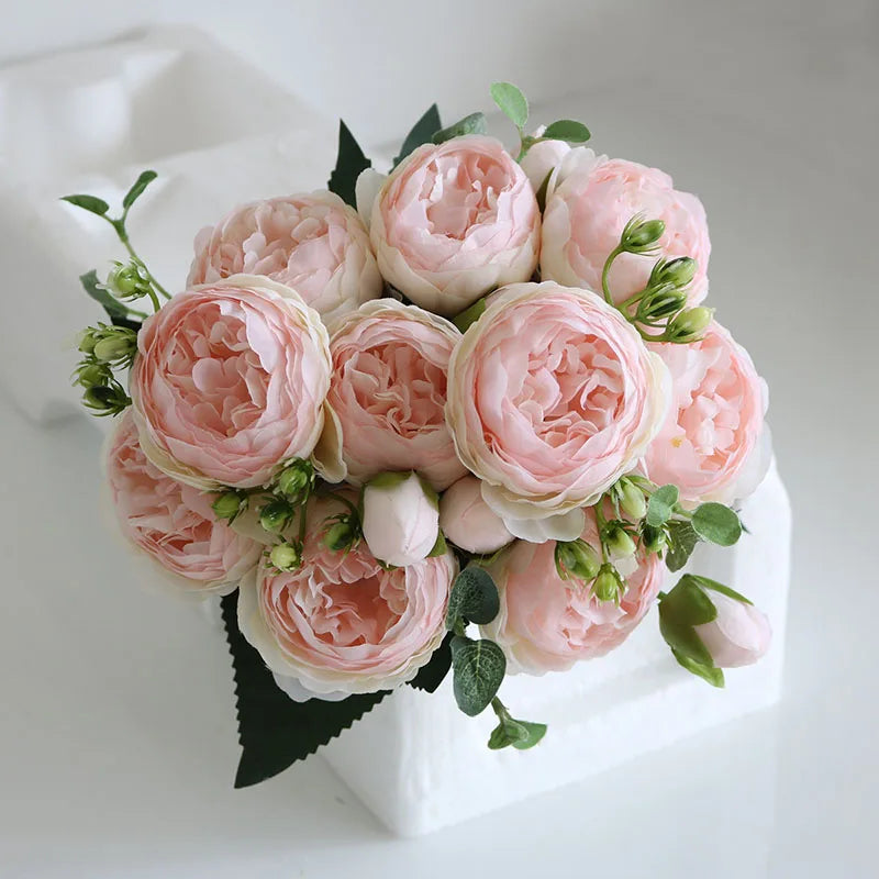 bouquet de fleurs artificielles pour décoration de jardin et mariage - vue 4 sur 18