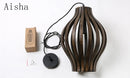 lustre rétro en bois style sud-est asiatique pour décoration intérieure
