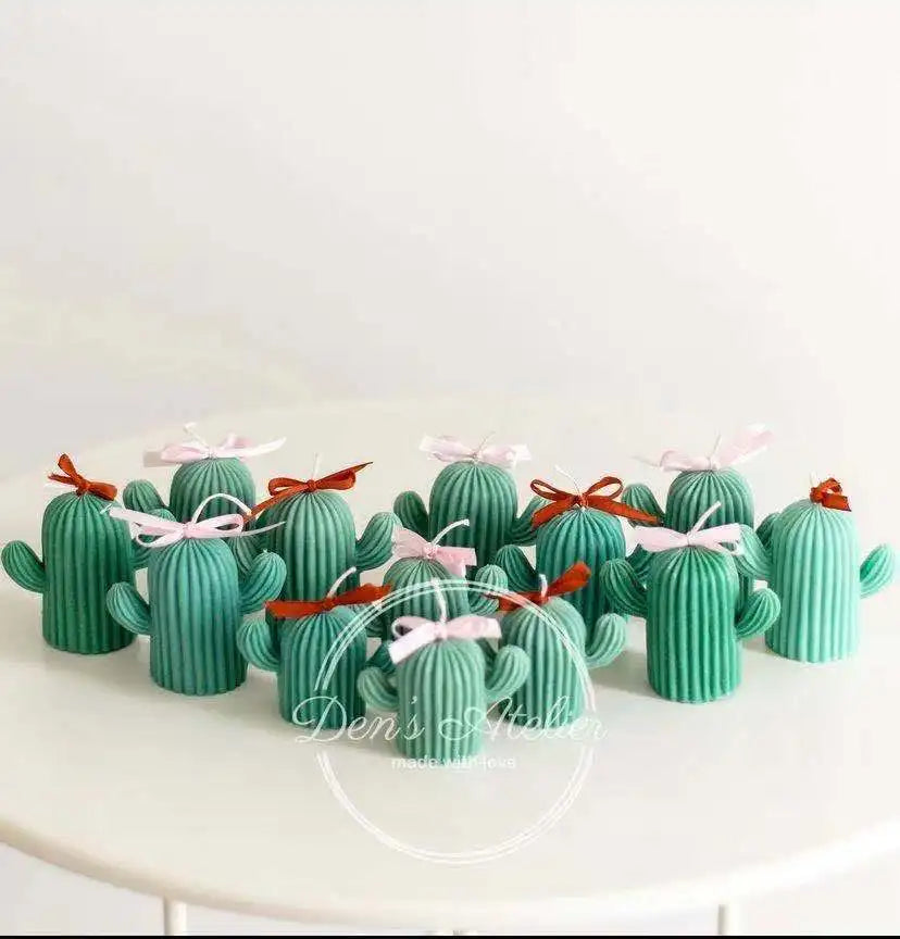 bougies parfumées cactus faites à la main décoratives pour la maison - vue 4 sur 10