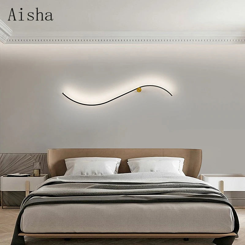 Moderne und kreative LED-Wandleuchte für die Innendekoration - vue 4 sur 9