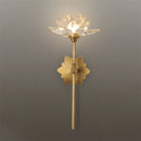 applique murale led de luxe en cristal style lotus chinois créatif