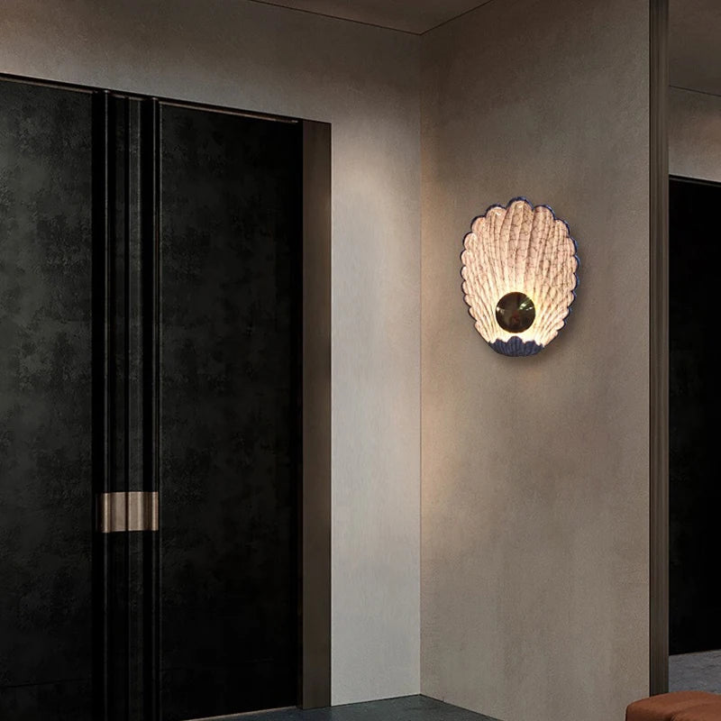 applique murale nordique coquille lumineuse pour intérieur décoratif - vue 5 sur 7