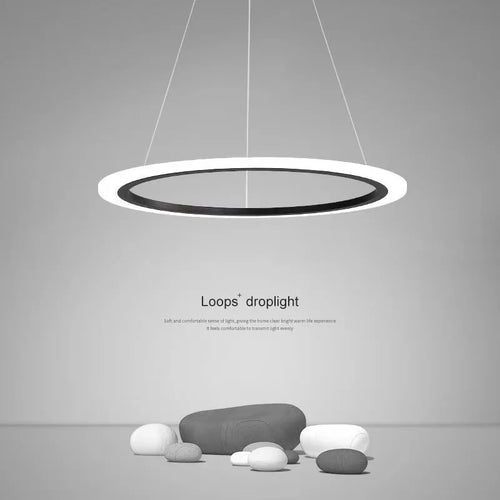 lustre circulaire moderne à anneau unique éclairage led