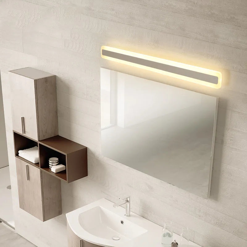 NEO Gleam 16W/24W/32W/40W/48W 40/60/80/100/120CM simple applique moderne luminosité étanche salle de bain LED miroir applique lumineuse - vue 3 sur 6