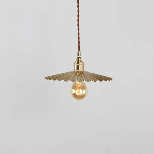 Japanische Design-Pendelleuchte aus Messing für moderne Innenräume - vue 2 sur 7