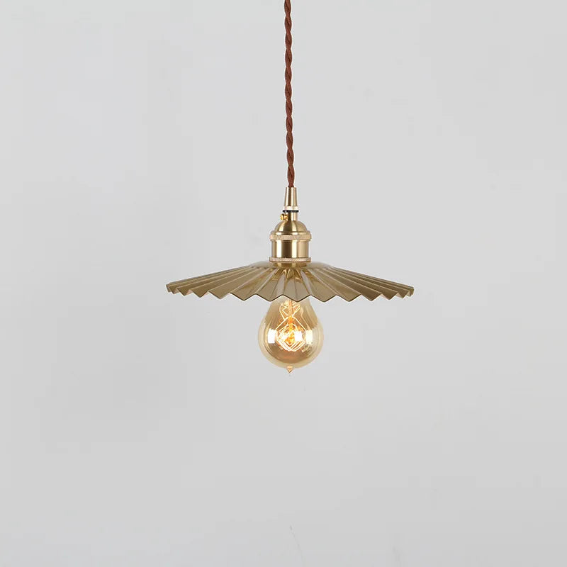 Japanische Design-Pendelleuchte aus Messing für moderne Innenräume - vue 2 sur 7