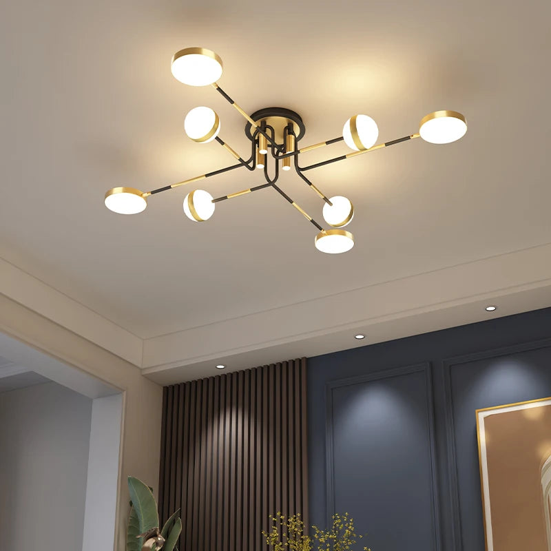 lustre LED élégant pour intérieur moderne et chaleureux - vue 3 sur 9