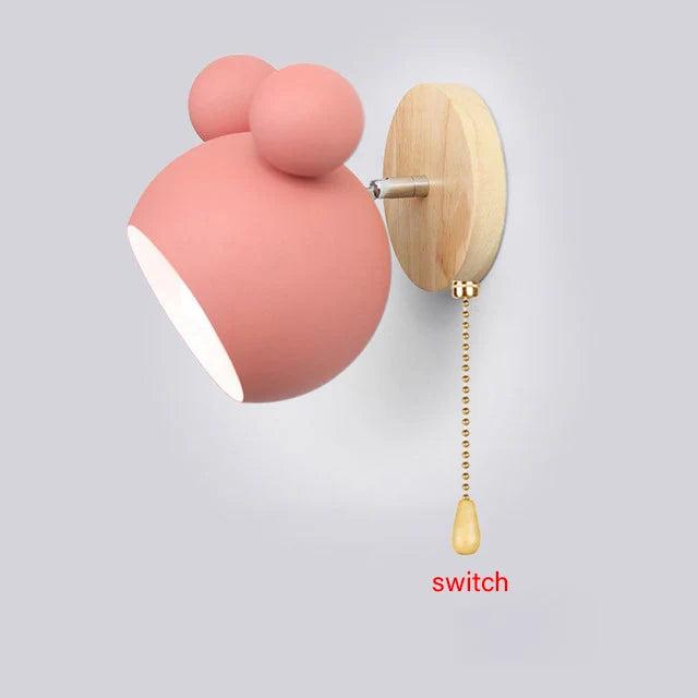 Applique murale modernes dessin animé Mickey style appliques murales colorées cuisine Restaurant macaron lampe de chevet décorative E27