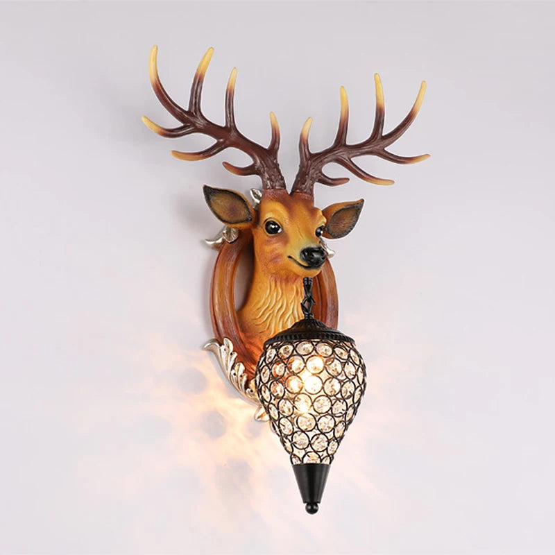 applique murale rétro européenne buckhorn foyer design nordique - vue 2 sur 8