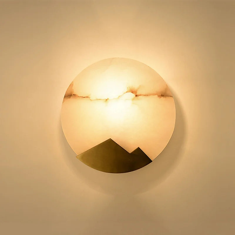 applique murale led design nordique moderne en marbre créatif décoratif