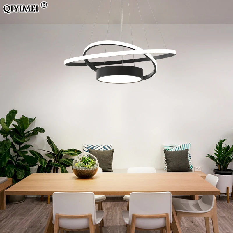 lampes suspendues led modernes luminaires d'intérieur abajur - vue 3 sur 9