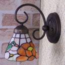 Tiffany-Nachttischlampe Vogel aus Glas für die Innendekoration