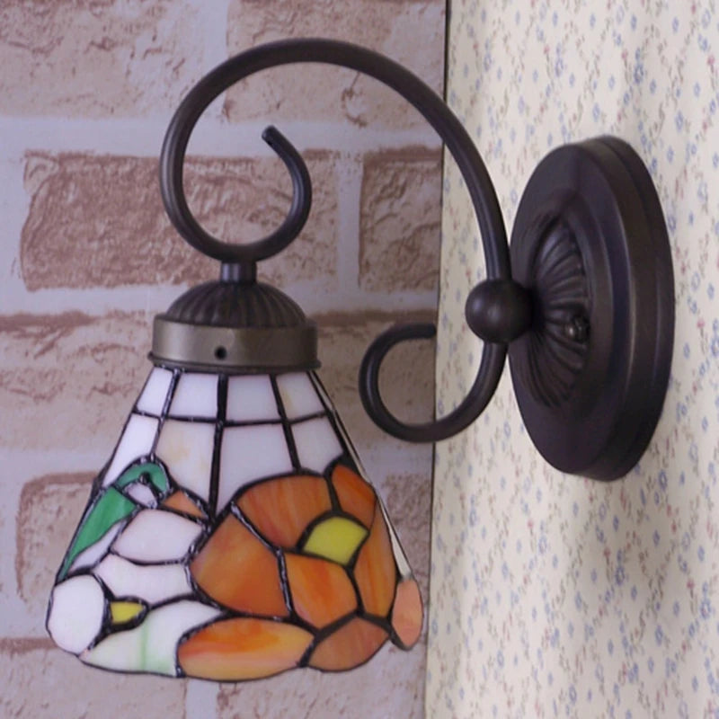 Tiffany-Nachttischlampe Vogel aus Glas für die Innendekoration - vue 6 sur 6