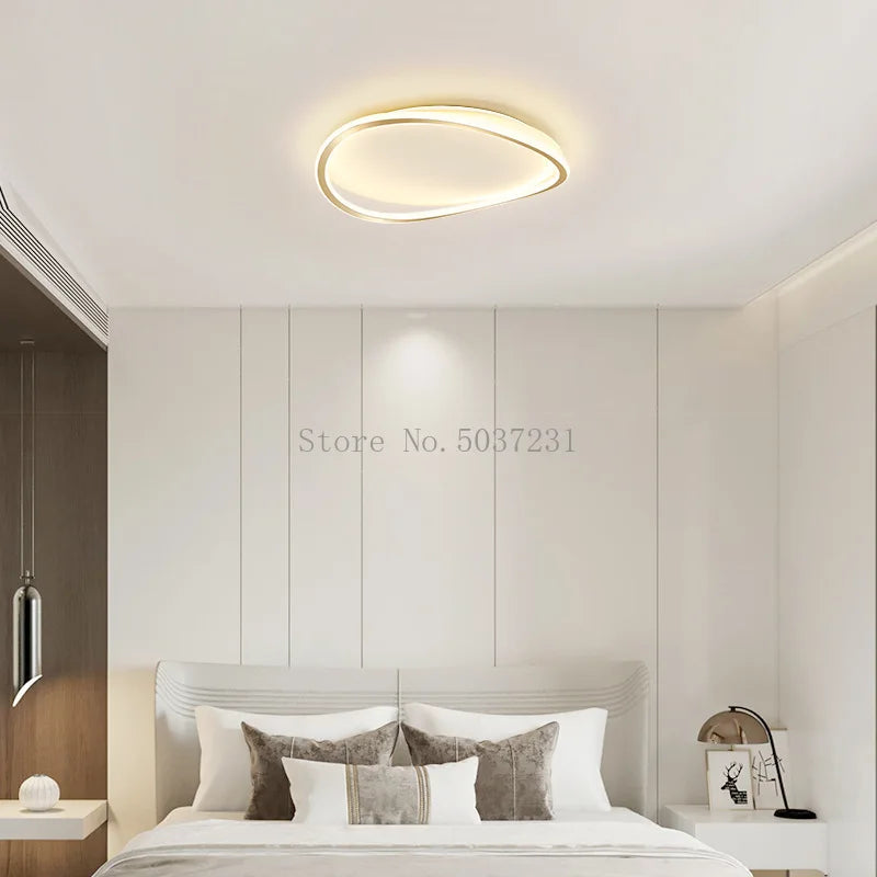 plafonnier led circulaire ultra-mince style nordique moderne et artistique - vue 5 sur 15