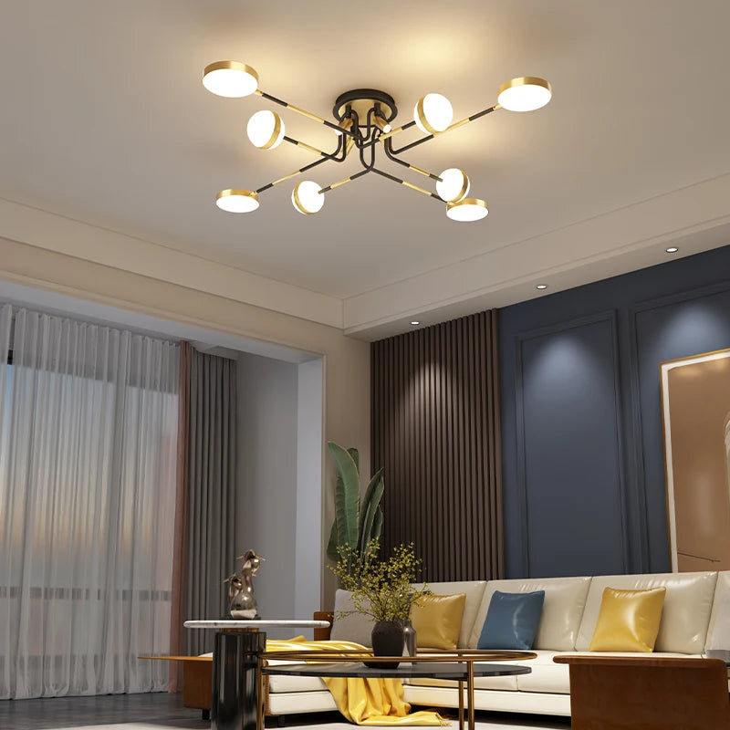 lustre LED élégant pour intérieur moderne et chaleureux - vue 4 sur 9