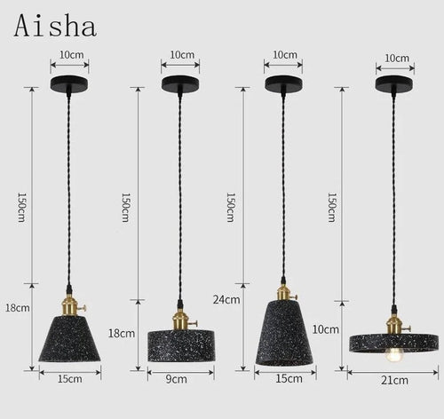 suspension industrielle en ciment pour table et bar - vue 3 sur 23