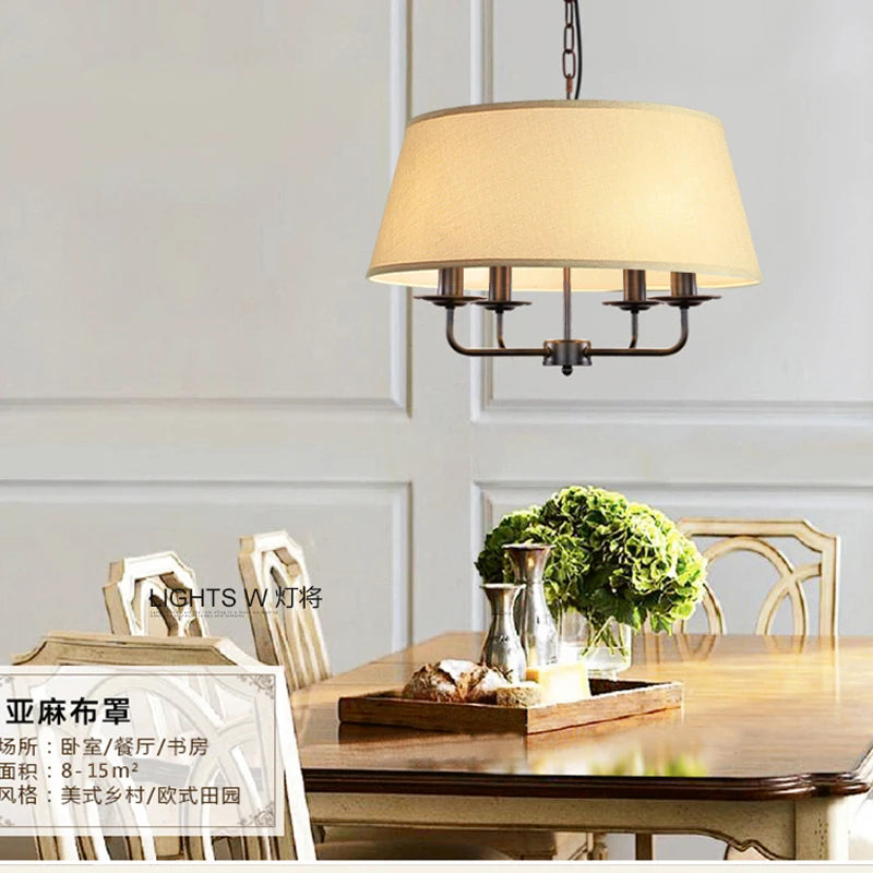 luminaire suspendu led style rétro américain pour salon moderne - vue 4 sur 11