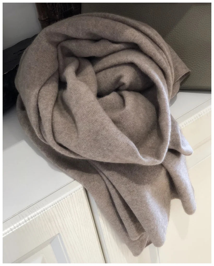echarpe cachemire 100 pour femme et homme hiver - vue 5 sur 7