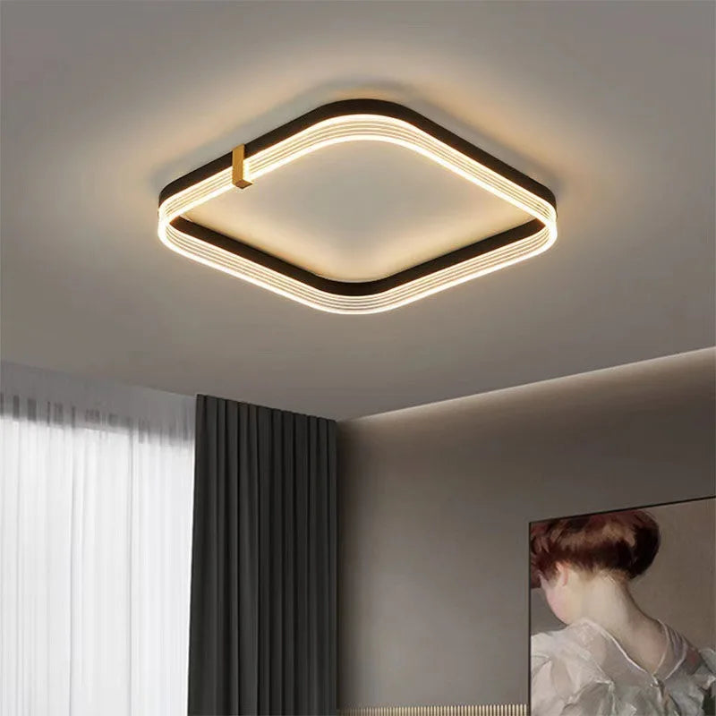 lampe de plafond led minimaliste avec télécommande luxueuse - vue 4 sur 9