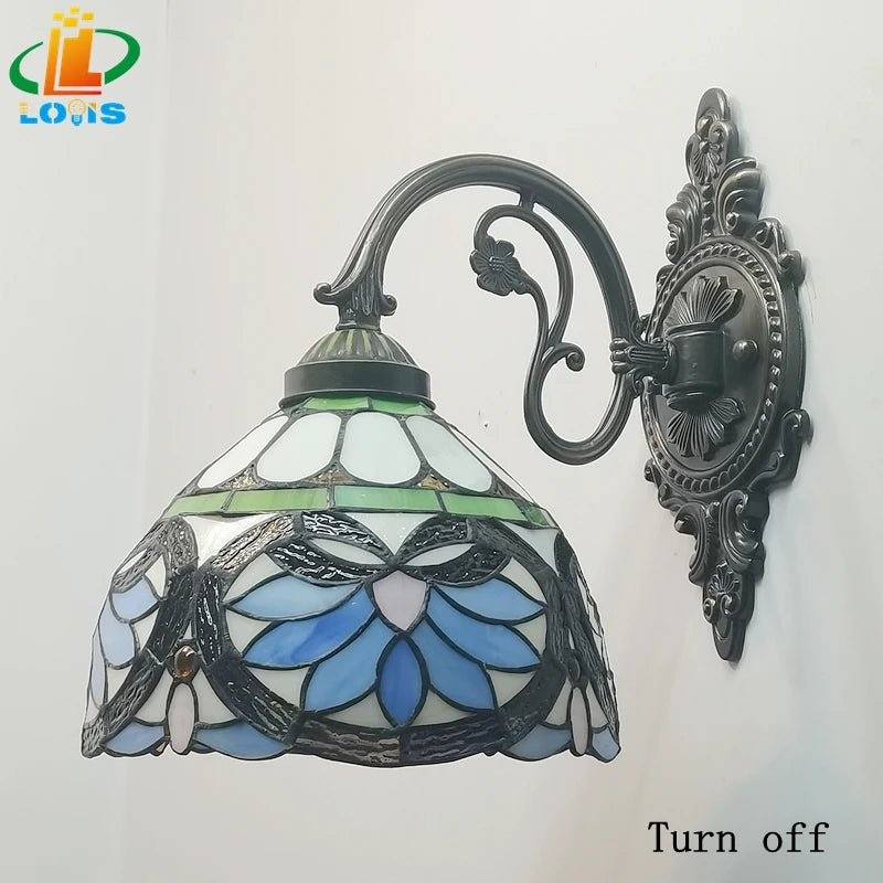 applique murale coeur style tiffany pour intérieur et extérieur - vue 6 sur 6