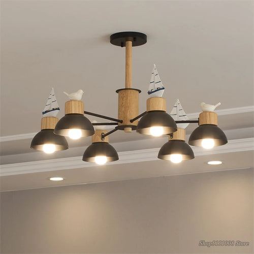 lustre nordique oiseau led simple moderne mini décor éclairage - vue 5 sur 11
