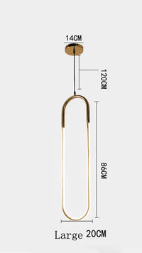Nordische LED-Pendelleuchte in U-Form Modern Dekorativ