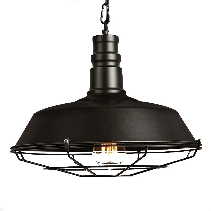 suspension en fer rétro style loft pour café et boutiques - vue 7 sur 8