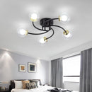 Schlichte nordische Glas-Deckenleuchte mit moderner LED