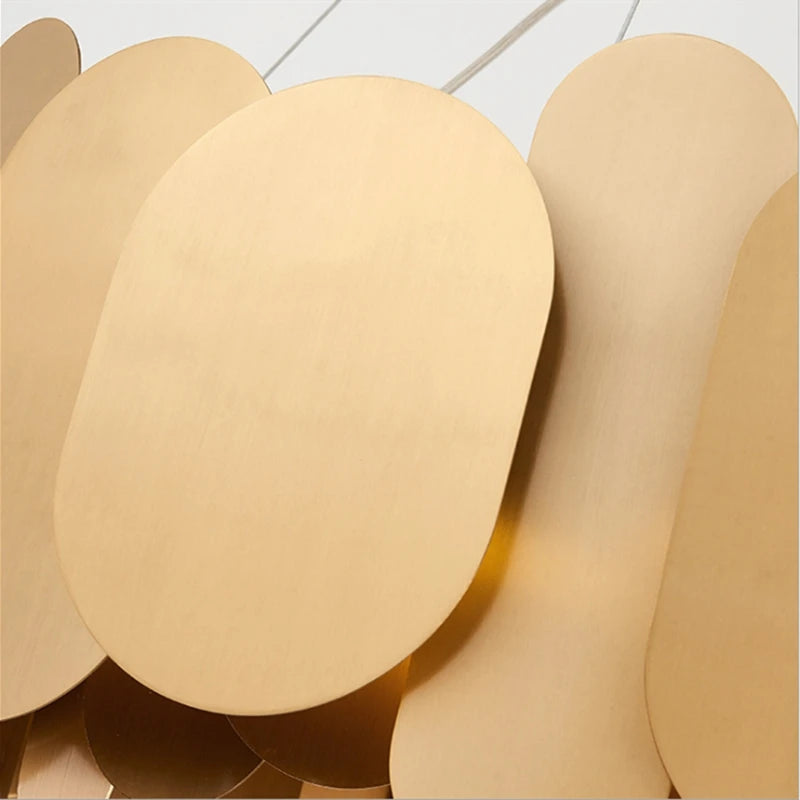 Nordischer Design-Kronleuchter mit Paneelen für moderne Innendekoration - vue 6 sur 6