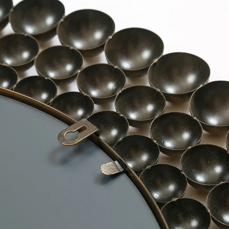 miroir décoratif rond en fer pour intérieur élégant - vue 7 sur 7