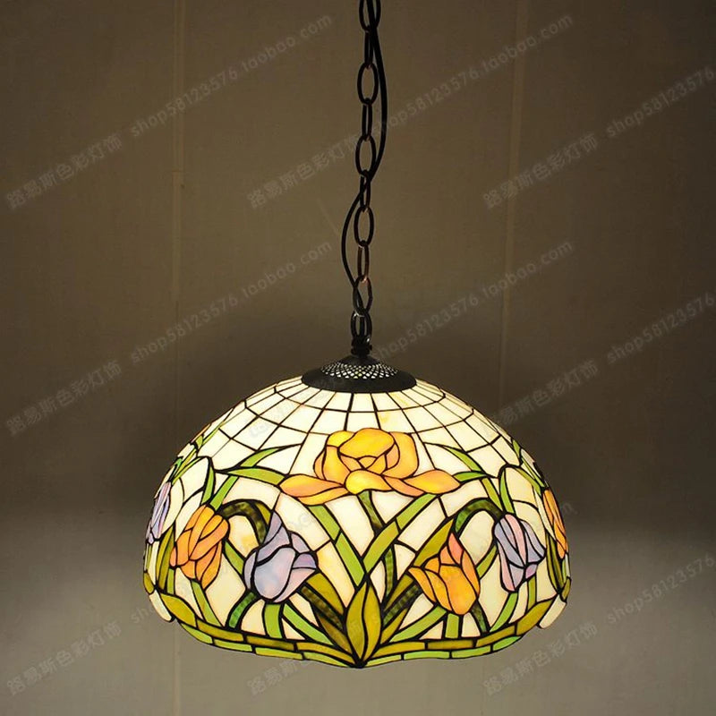 lustre en verre style antique pour restaurant et café - vue 2 sur 6