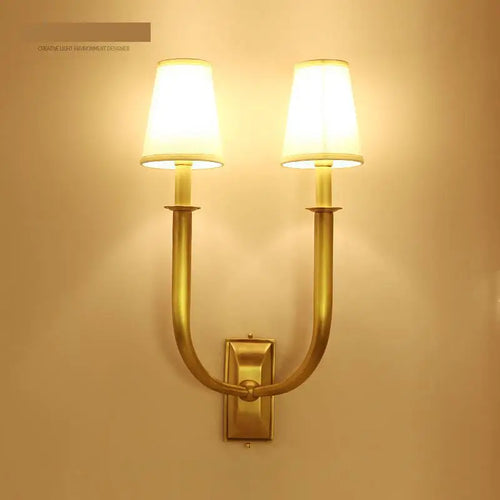Dekorative Wandleuchte mit zwei Köpfen und LED-Spiegellicht - vue 5 sur 8