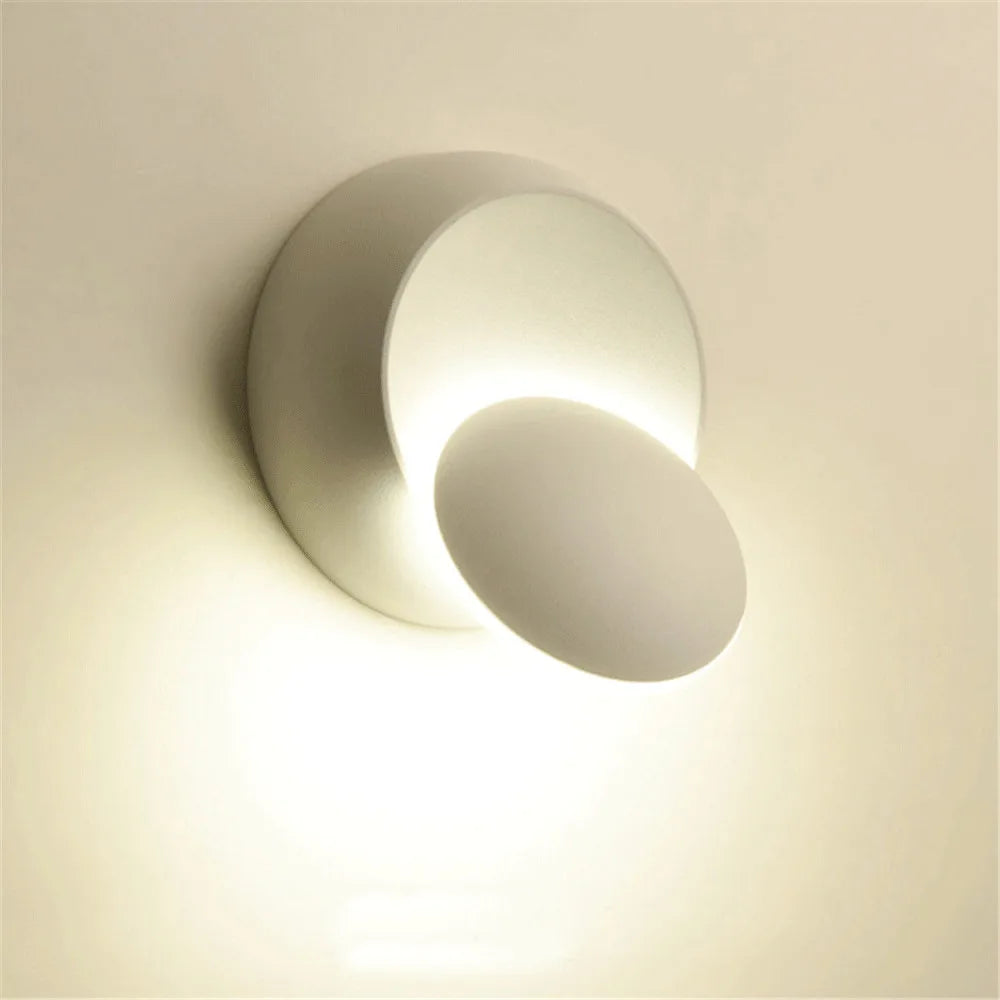 applique murale ronde rotative à led pour intérieur moderne - vue 2 sur 6