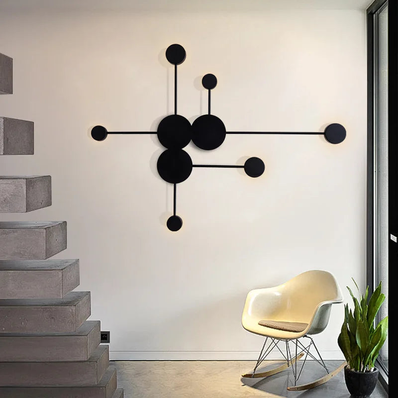 applique murale led d'art nordique pour éclairage d'hôtel - vue 5 sur 6