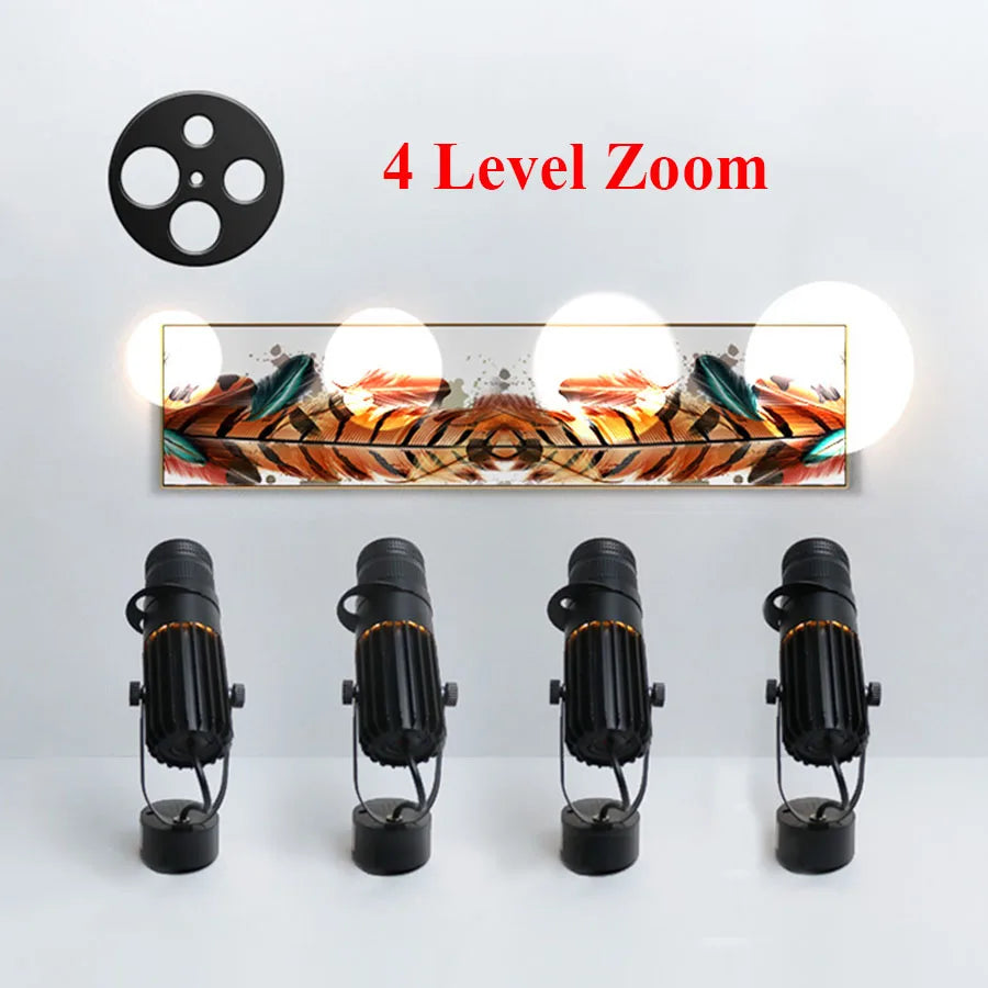 projecteur sur rail led avec mise au point réglable pour éclairage intérieur - vue 4 sur 5