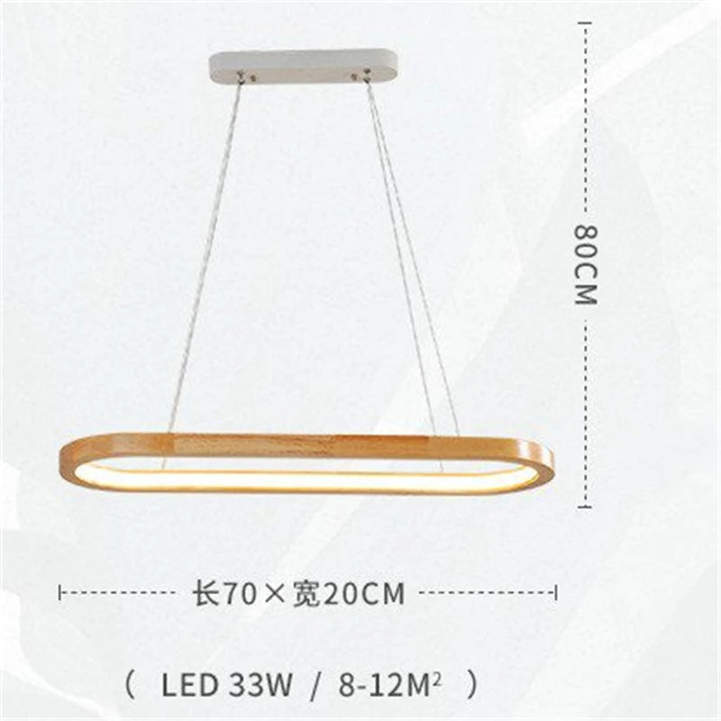 Pendelleuchte aus Massivholz für Restaurant und Bar mit LED
