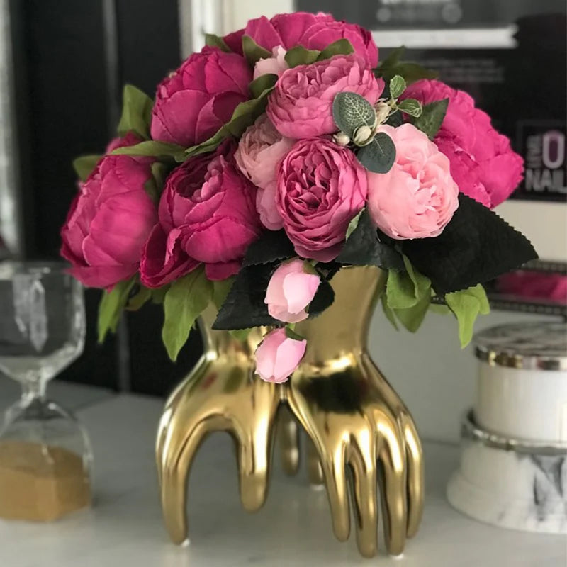 beau bouquet de fleurs artificielles pour mariage et décoration - vue 3 sur 13