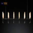 Vintage-Pendelleuchte aus Eisen und Glas mit individuellem Design