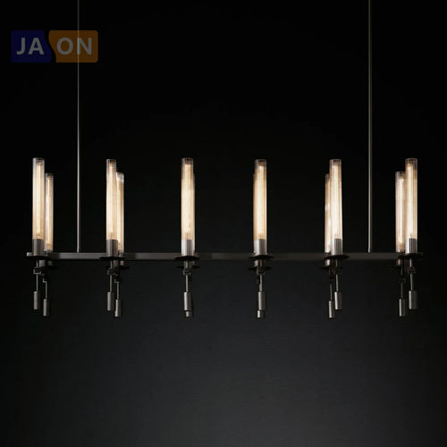 Vintage-Pendelleuchte aus Eisen und Glas mit individuellem Design - vue 5 sur 12
