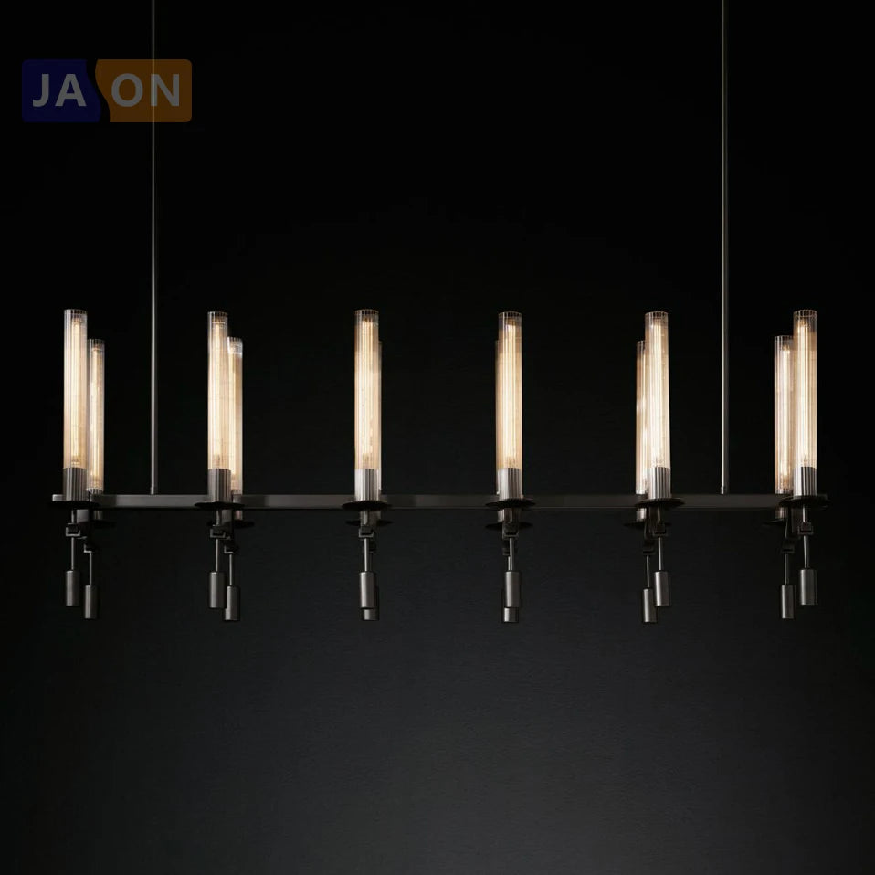 Vintage-Pendelleuchte aus Eisen und Glas mit individuellem Design - vue 4 sur 12