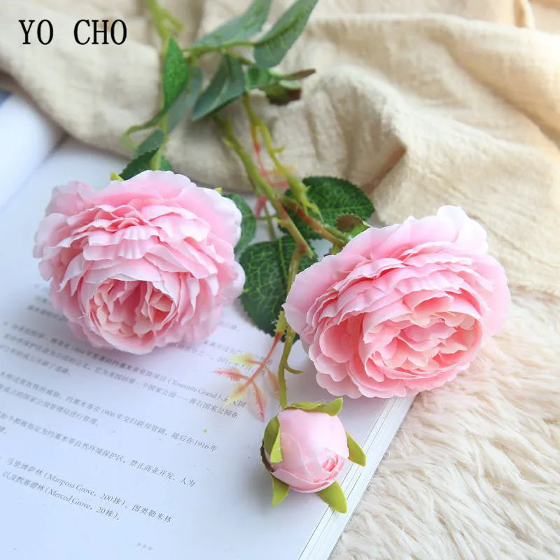 bouquet de fleurs artificielles roses pour décoration de mariage - vue 10 sur 16