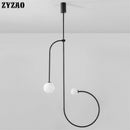 Minimalistische Pendelleuchte aus Eisen für moderne Inneneinrichtung