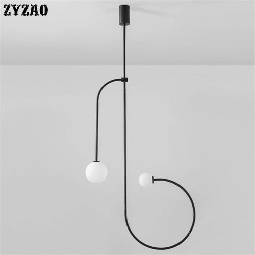 Minimalistische Pendelleuchte aus Eisen für moderne Inneneinrichtung - vue 3 sur 7