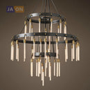 Retro-Pendelleuchte aus Eisen und schwarzem Kupfer im Industrial Design