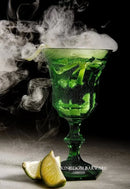 Verre absinthe vintage pieds relief pour bar