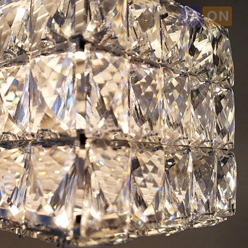 suspension en cristal rétro avec éclairage led élégant