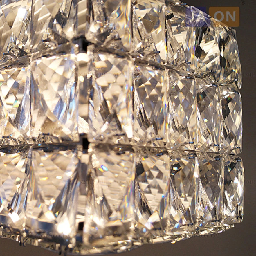 suspension en cristal rétro avec éclairage led élégant - vue 7 sur 6